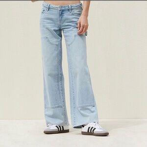 PacSun Light Indigo Low Rise Girlfriend Carpenter Jeans Size 29